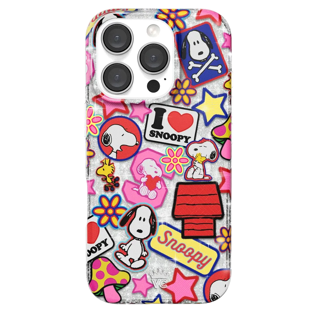 Snoopy Patchwork Glitter iPhone Case - Image 11