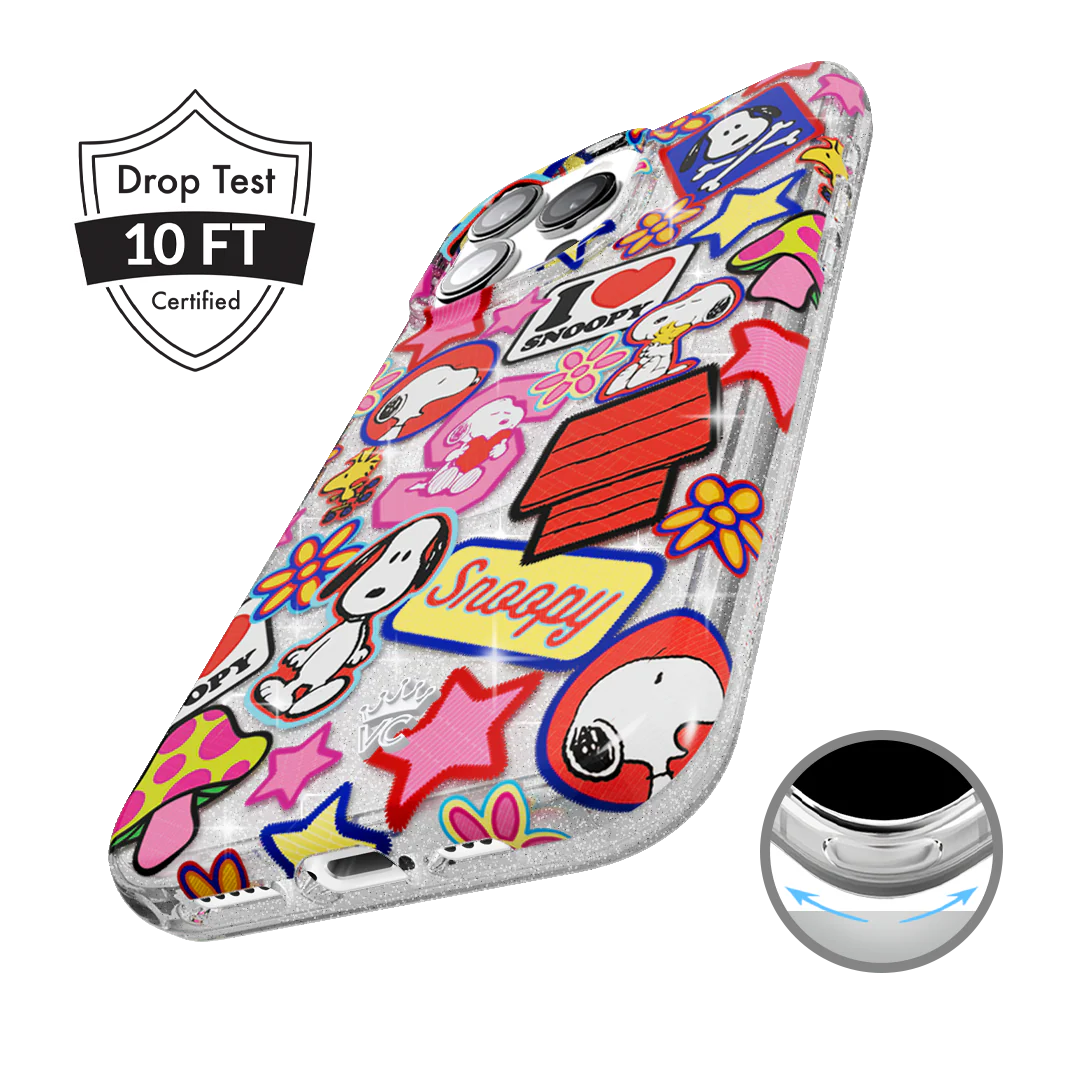 Snoopy Patchwork Glitter iPhone Case - Image 19