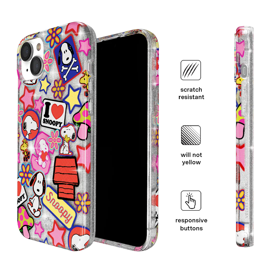 Snoopy Patchwork Glitter iPhone Case - Image 30