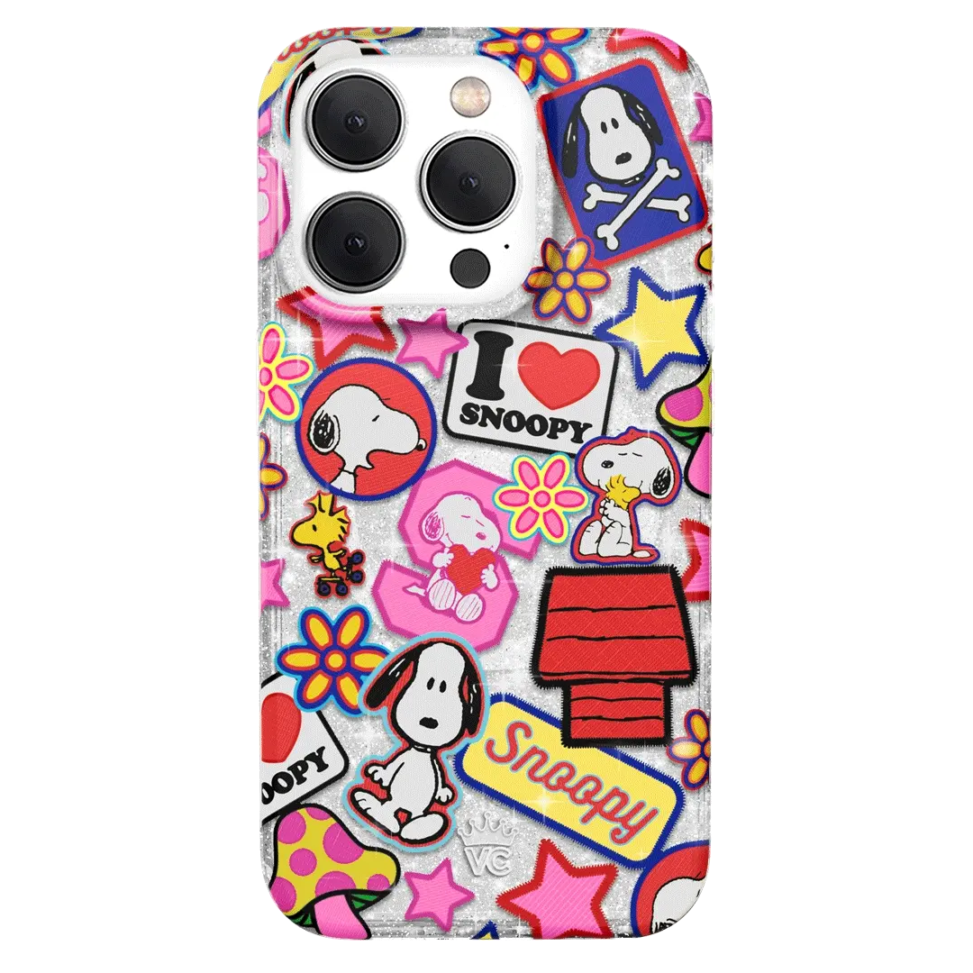 Snoopy Patchwork Glitter iPhone Case - Image 31