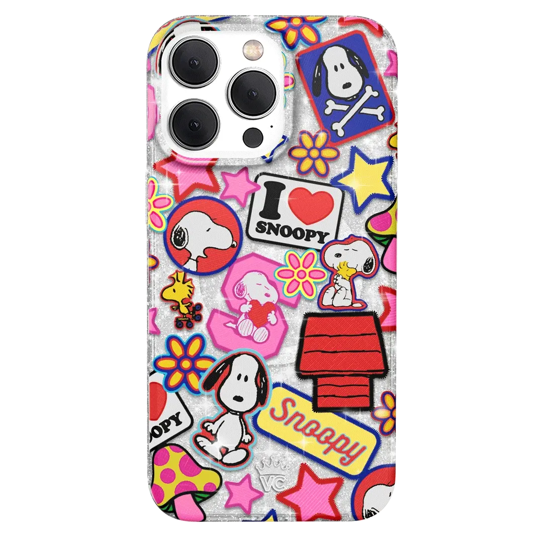 Snoopy Patchwork Glitter iPhone Case - Image 36