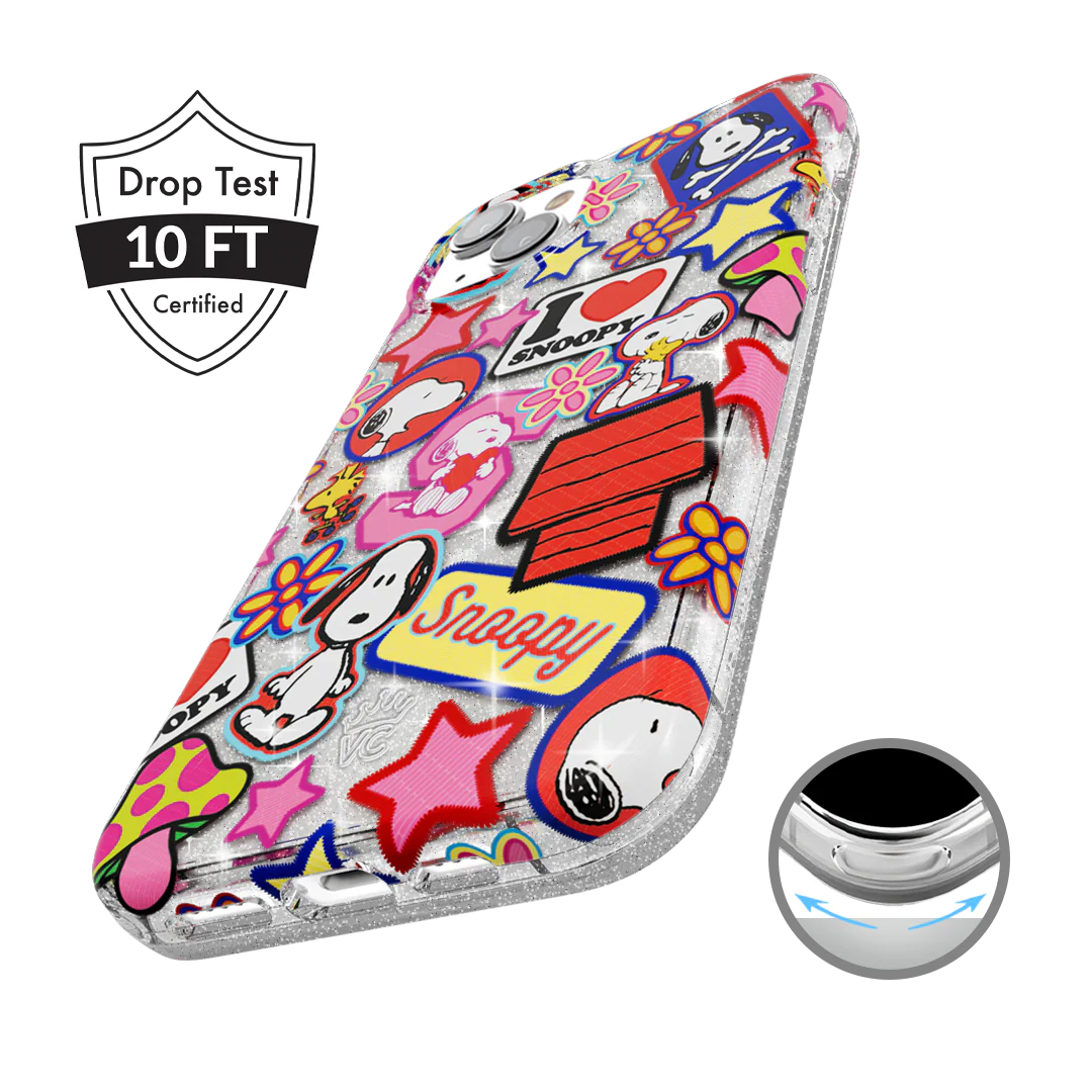 Snoopy Patchwork Glitter iPhone Case - Image 44