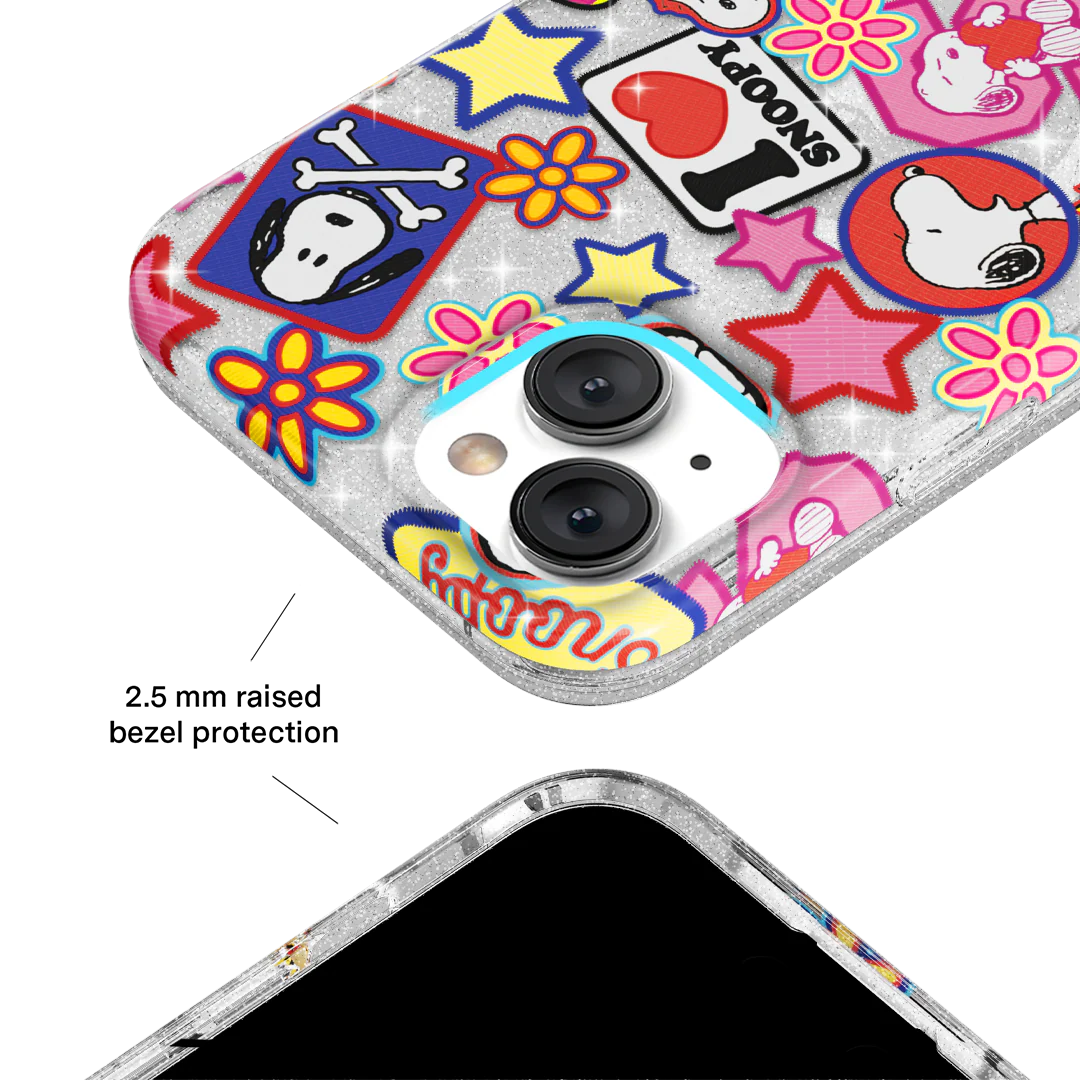 Snoopy Patchwork Glitter iPhone Case - Image 47