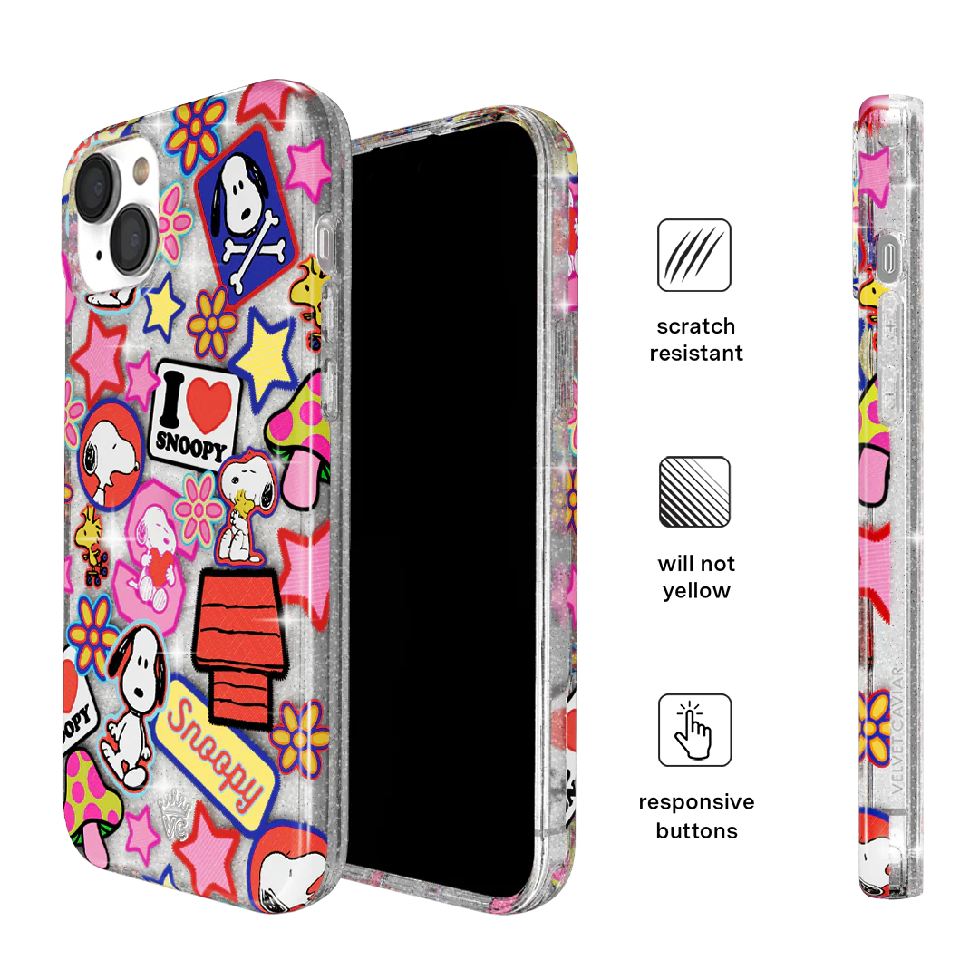Snoopy Patchwork Glitter iPhone Case - Image 50