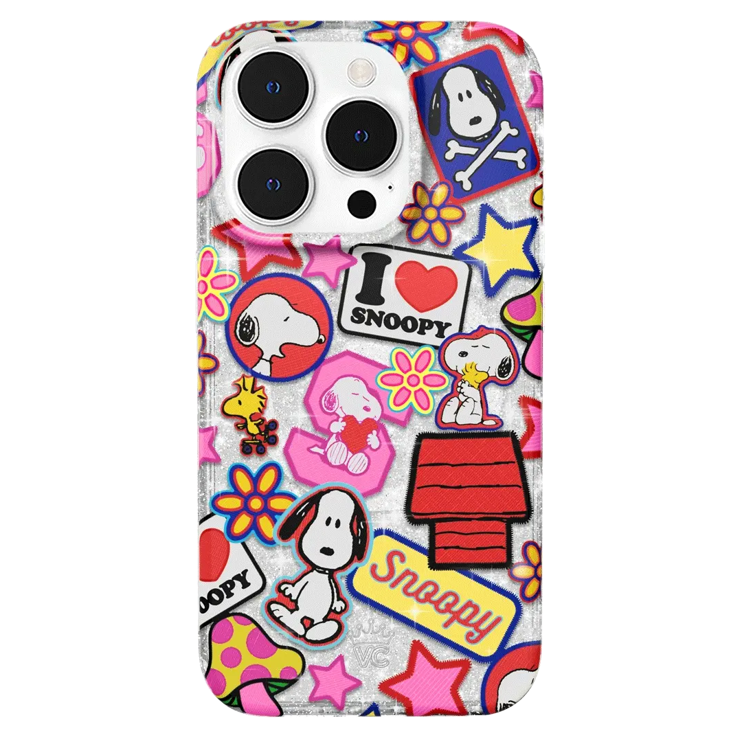 Snoopy Patchwork Glitter iPhone Case - Image 51