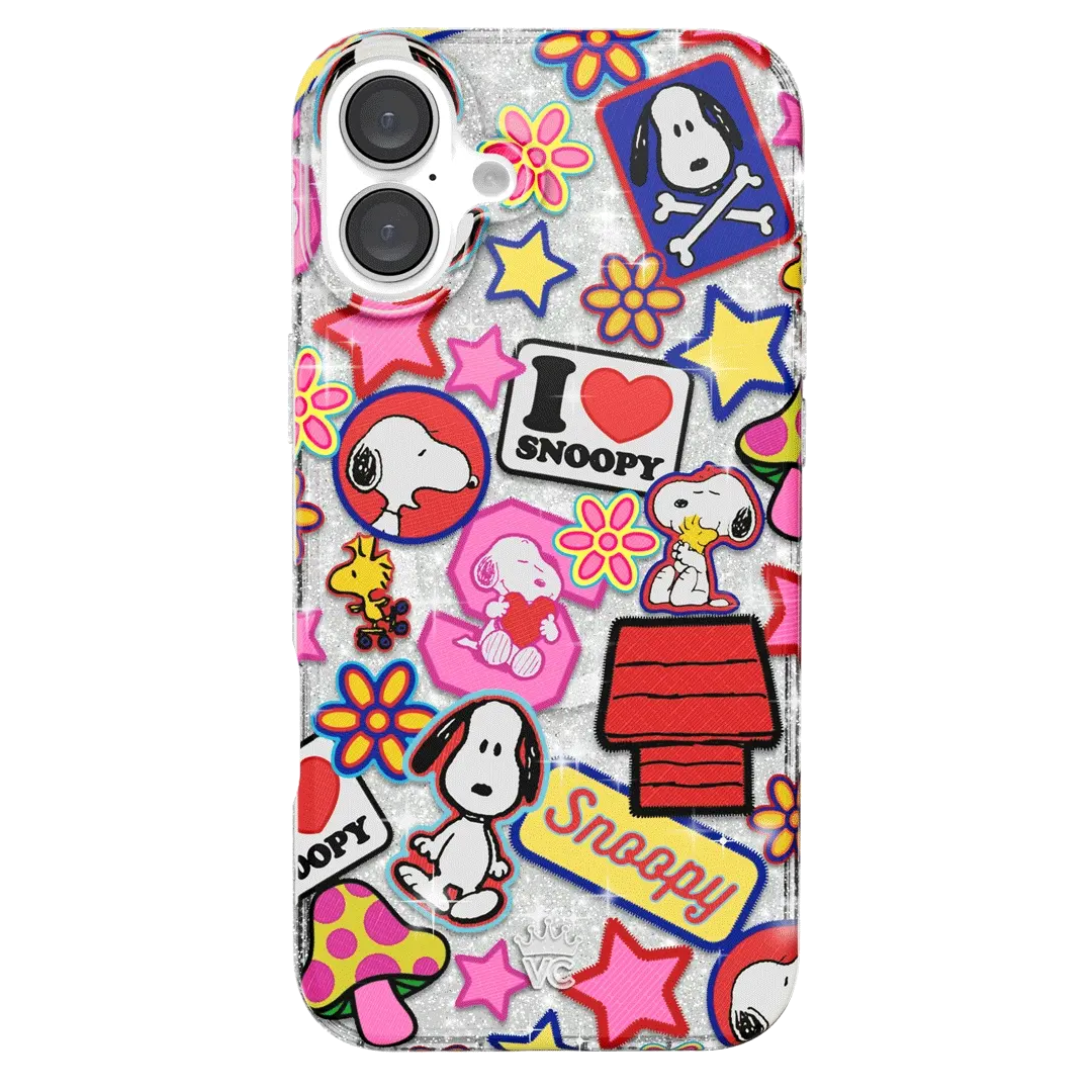 Snoopy Patchwork Glitter iPhone Case - Image 6