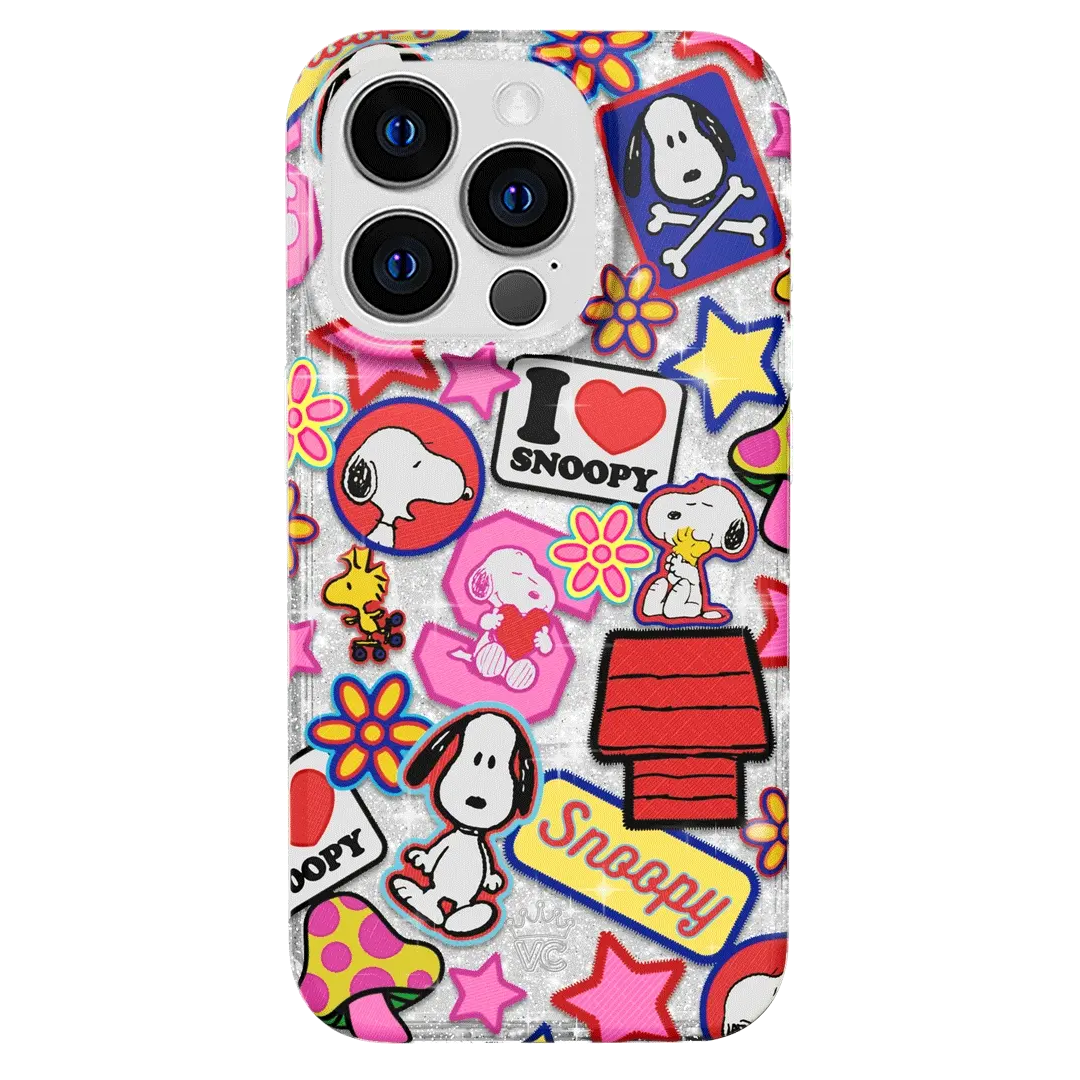 Snoopy Patchwork Glitter iPhone Case - Image 66