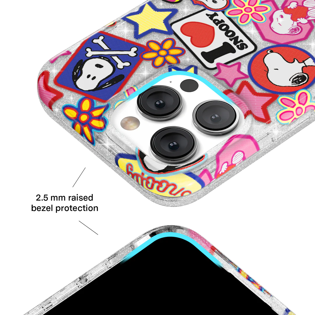 Snoopy Patchwork Glitter iPhone Case - Image 67