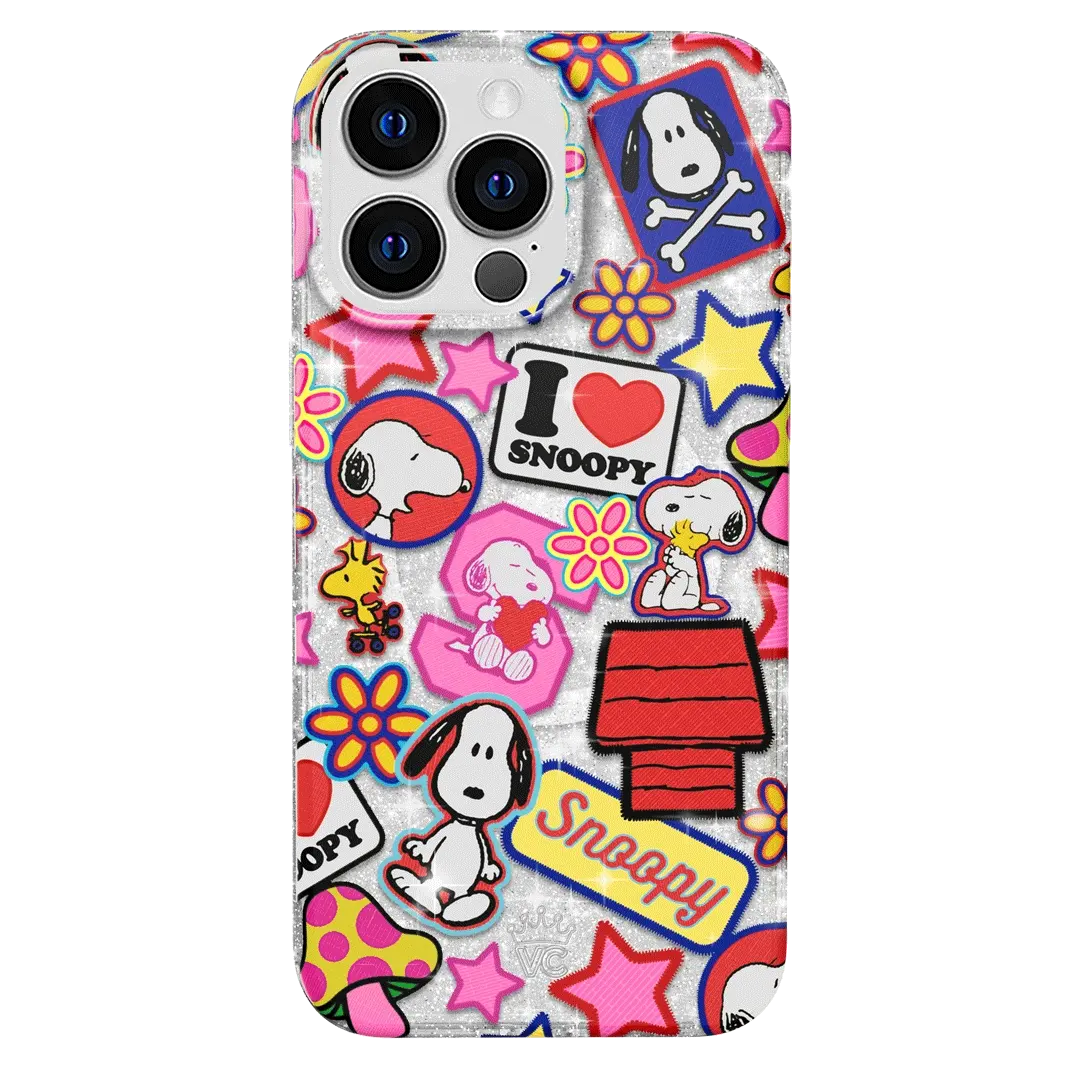 Snoopy Patchwork Glitter iPhone Case - Image 71