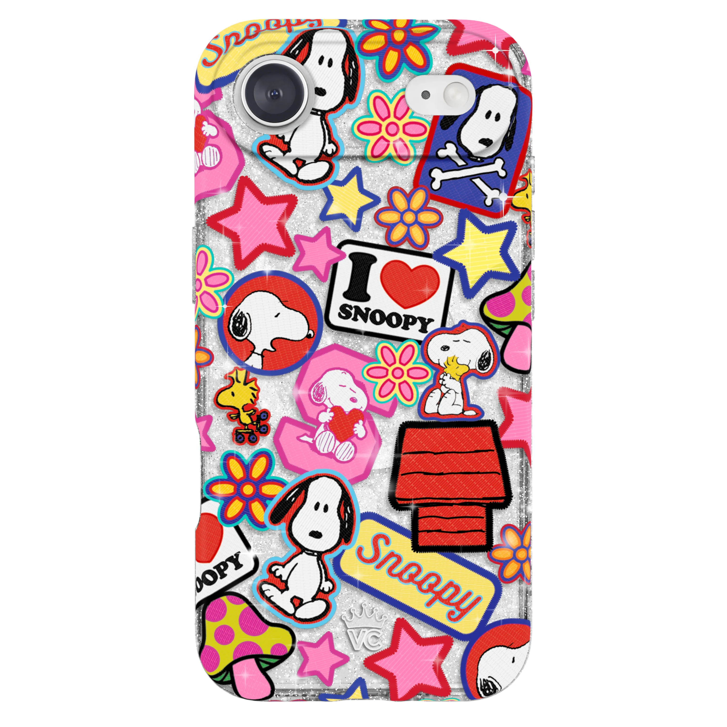 Snoopy Patchwork Glitter iPhone Case - Image 76