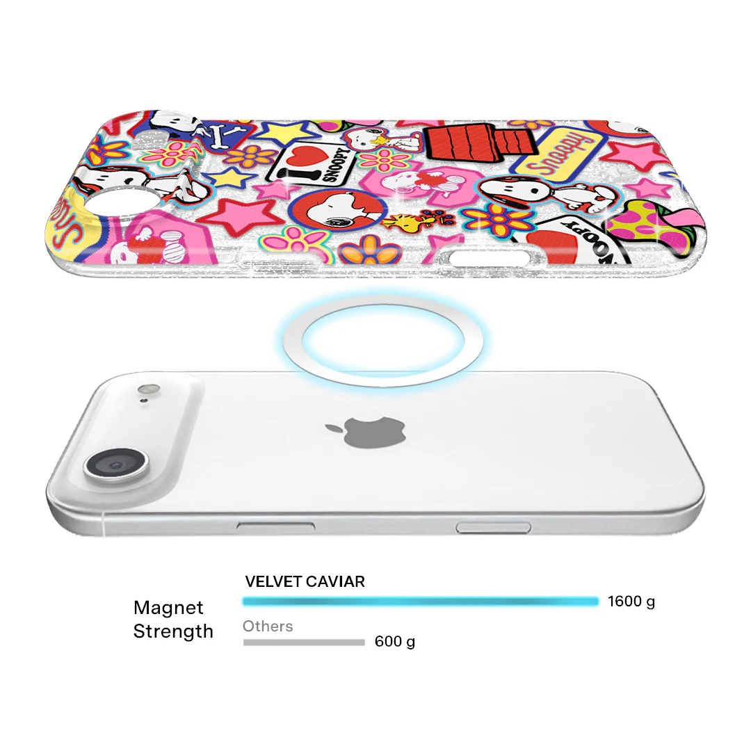 Snoopy Patchwork Glitter iPhone Case - Image 79