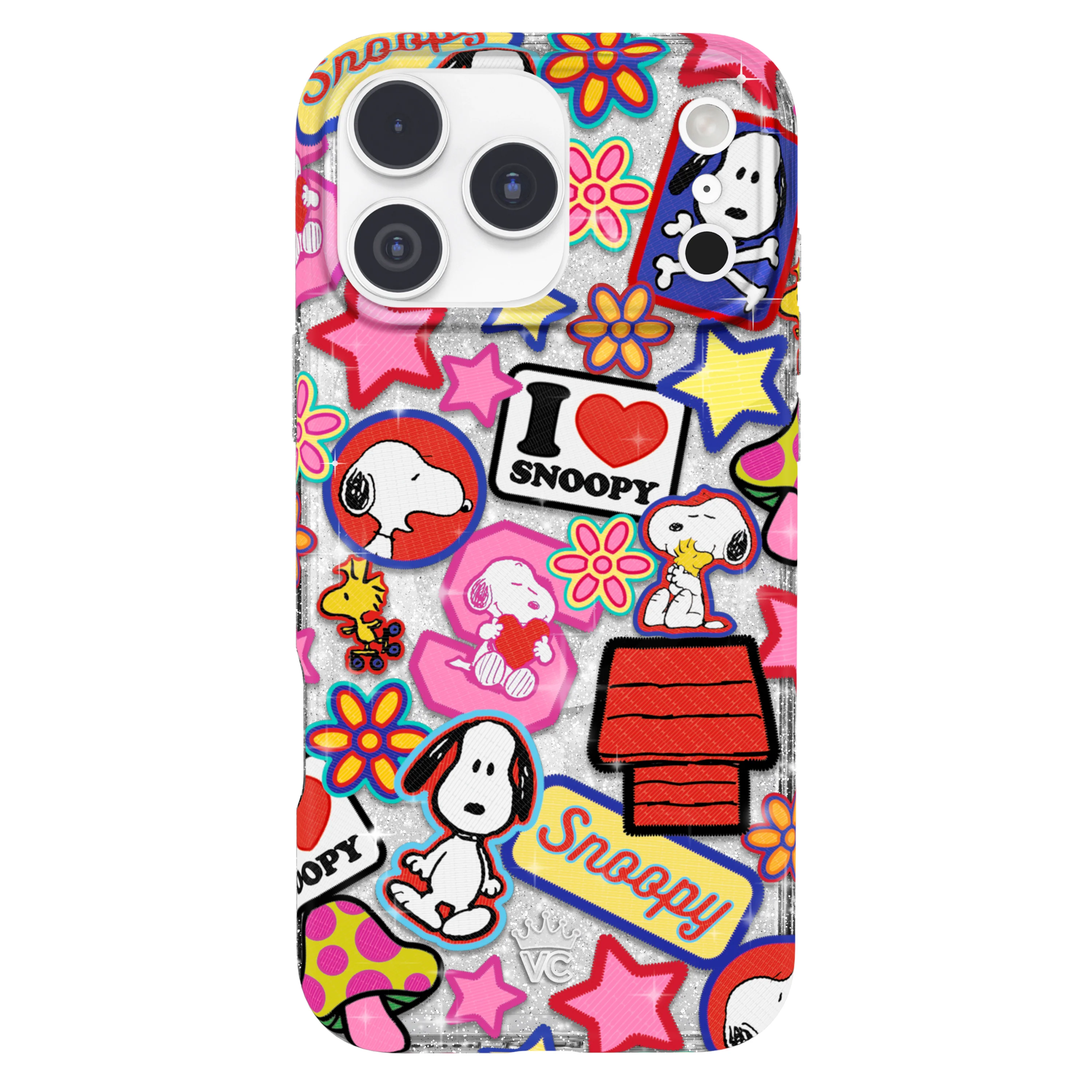 Snoopy Patchwork Glitter iPhone Case - Image 81