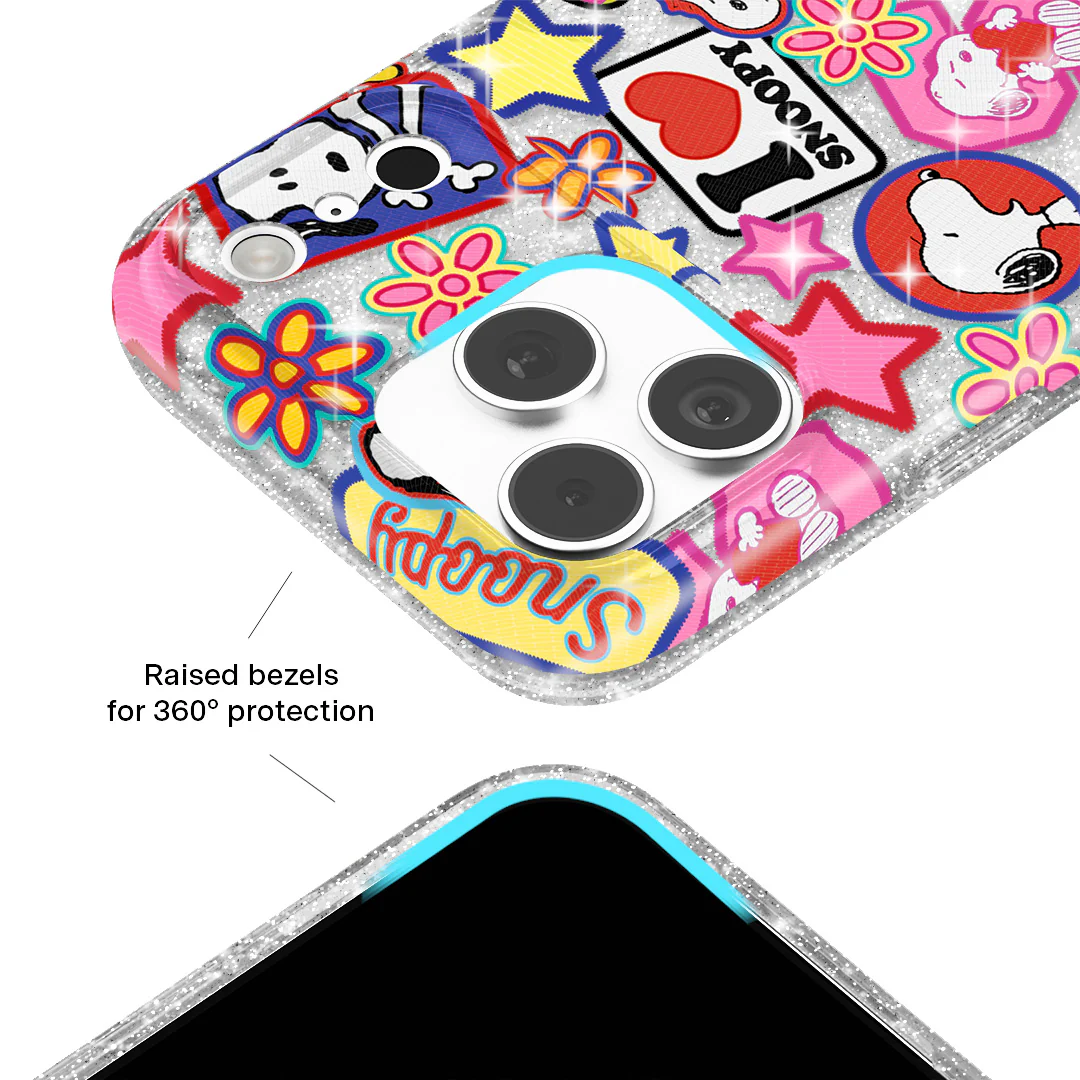 Snoopy Patchwork Glitter iPhone Case - Image 83