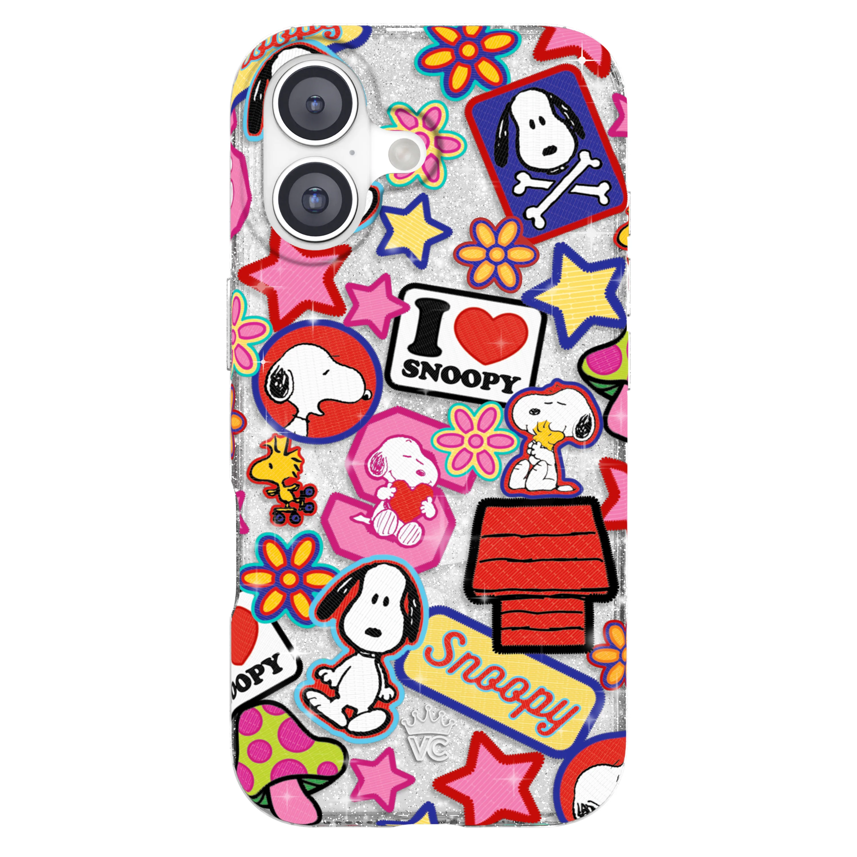 Snoopy Patchwork Glitter iPhone Case - Image 86