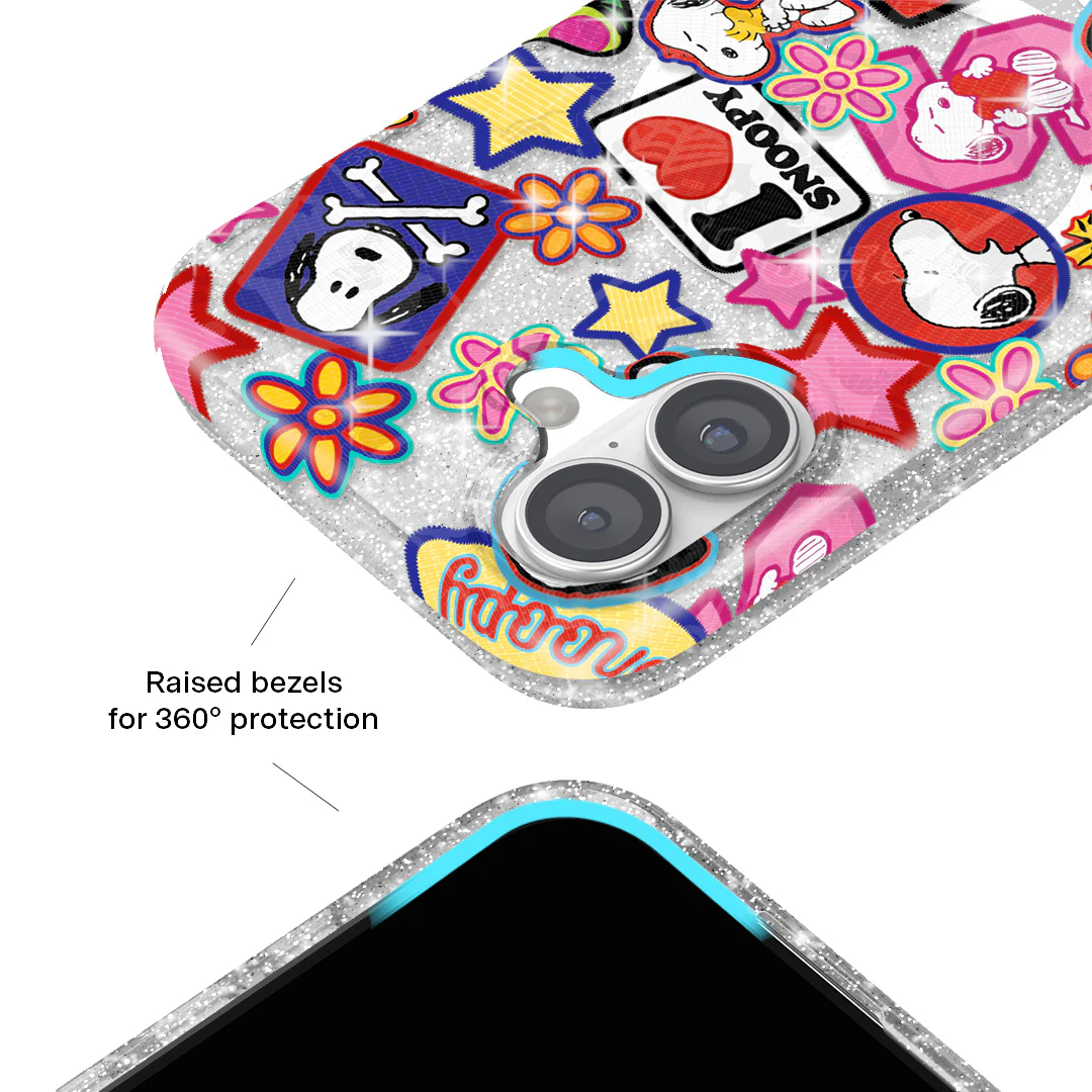 Snoopy Patchwork Glitter iPhone Case - Image 88