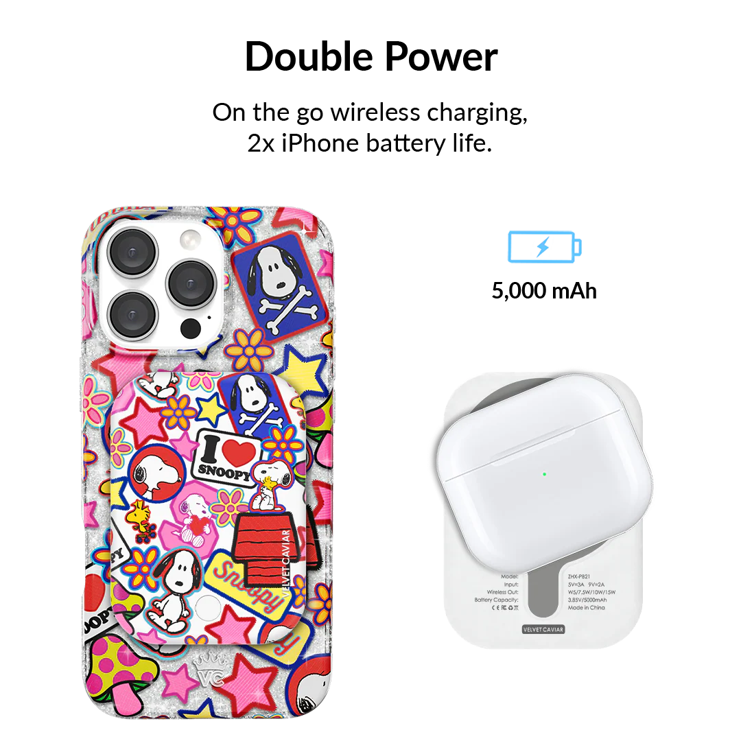 Snoopy Patchwork MagSafe Battery Power Pack - Image 3