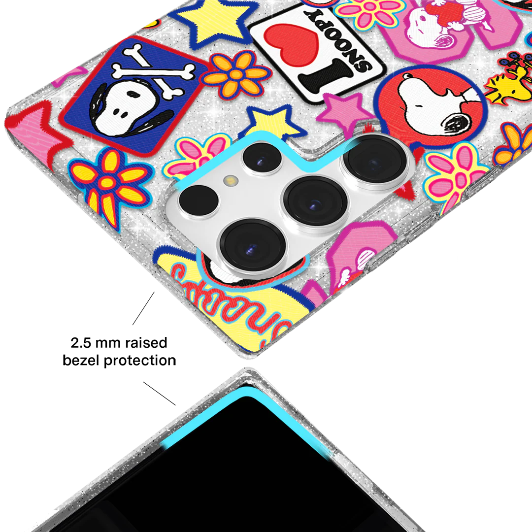 Snoopy Patchwork Glitter Samsung Case - Image 12