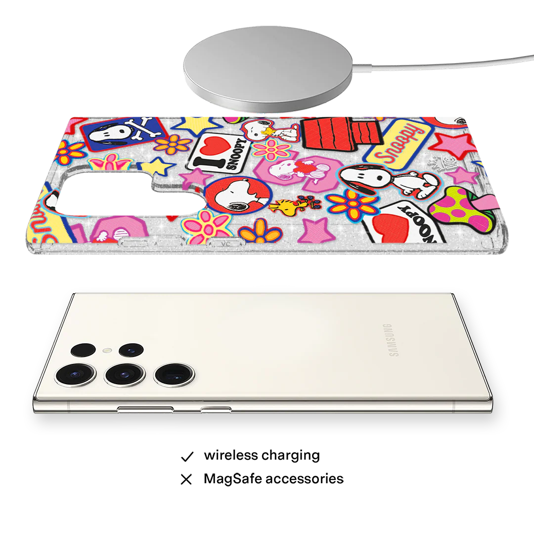 Snoopy Patchwork Glitter Samsung Case - Image 13