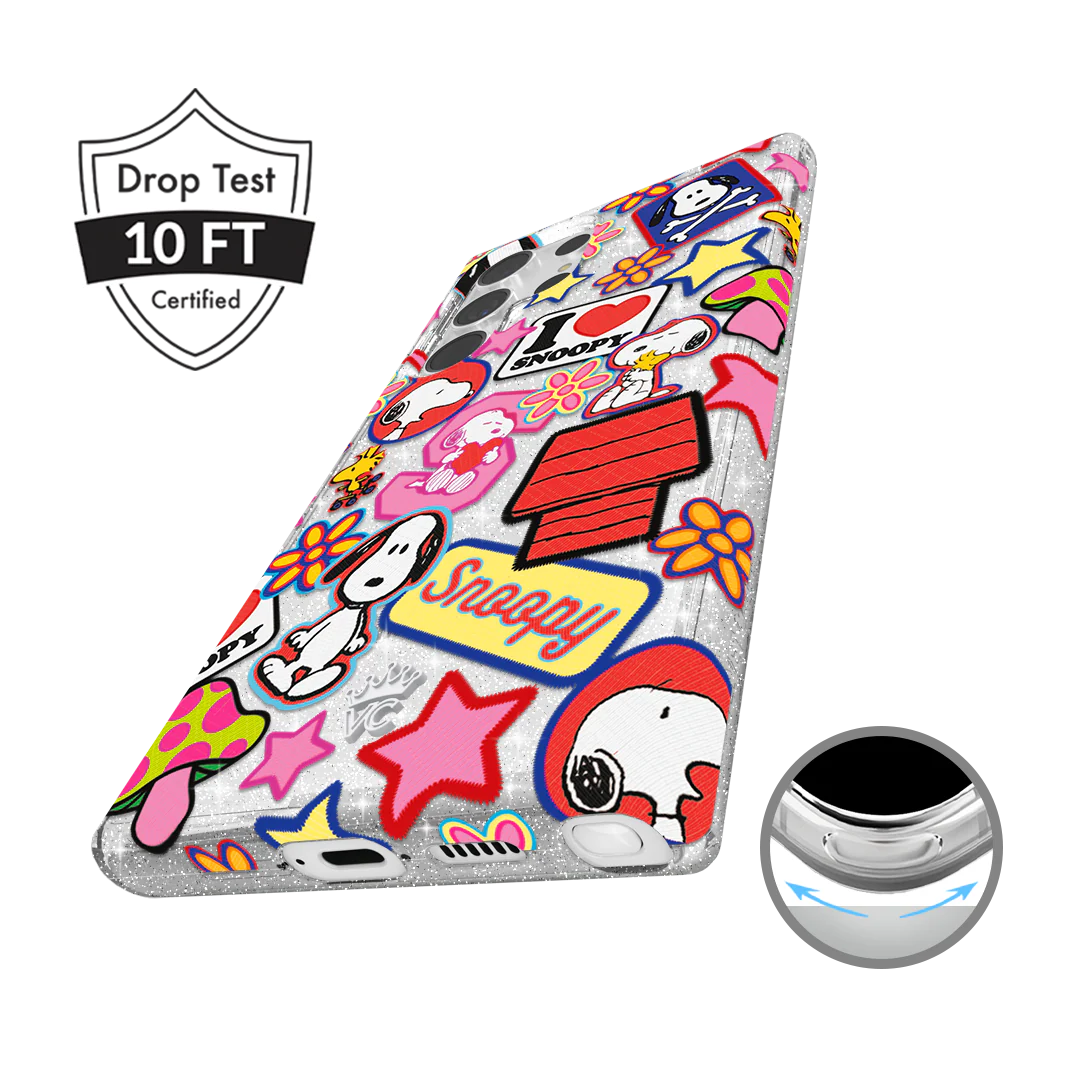 Snoopy Patchwork Glitter Samsung Case - Image 14