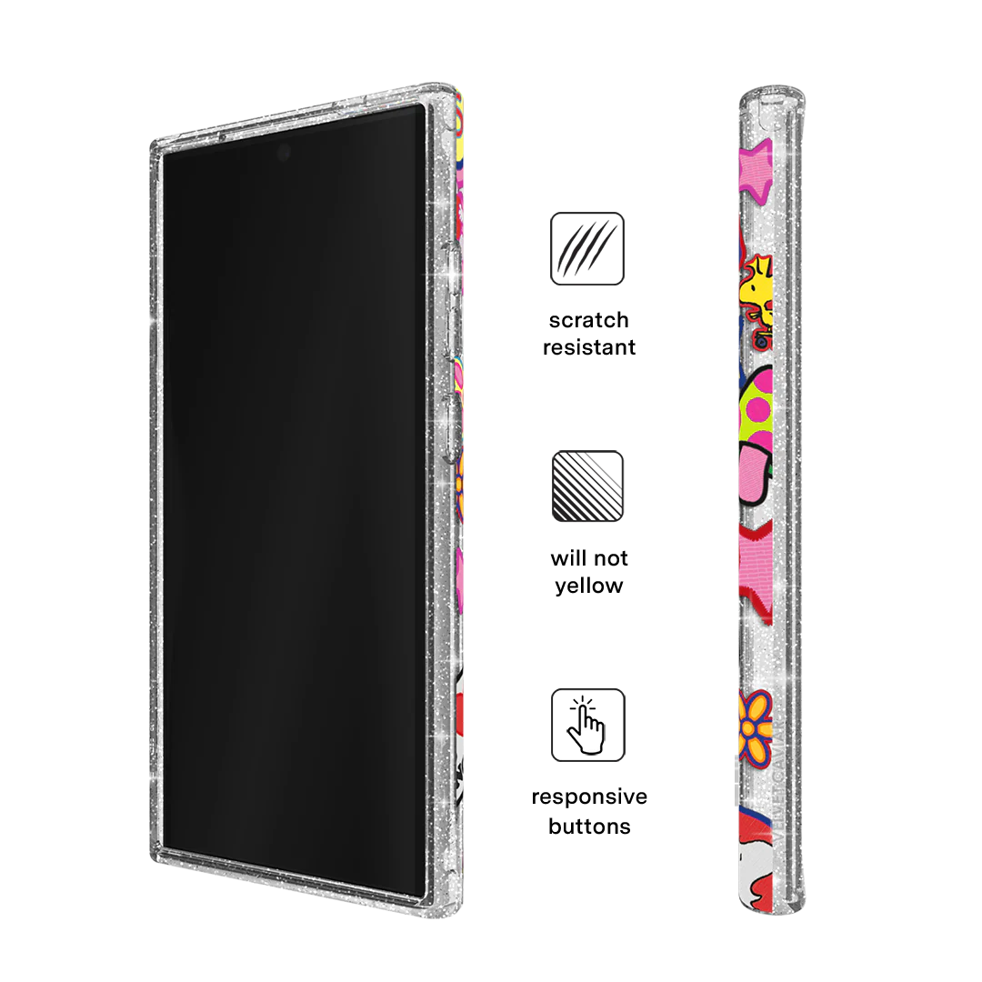 Snoopy Patchwork Glitter Samsung Case - Image 15