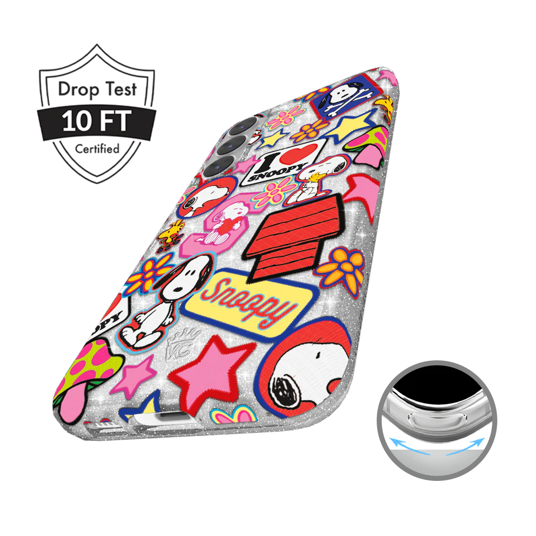 Snoopy Patchwork Glitter Samsung Case - Image 19