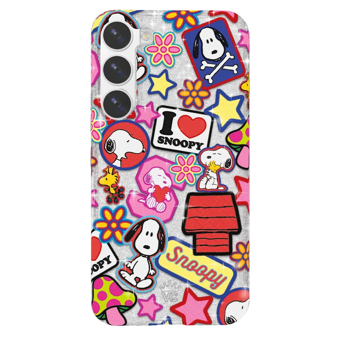 Snoopy Patchwork Glitter Samsung Case - Image 21