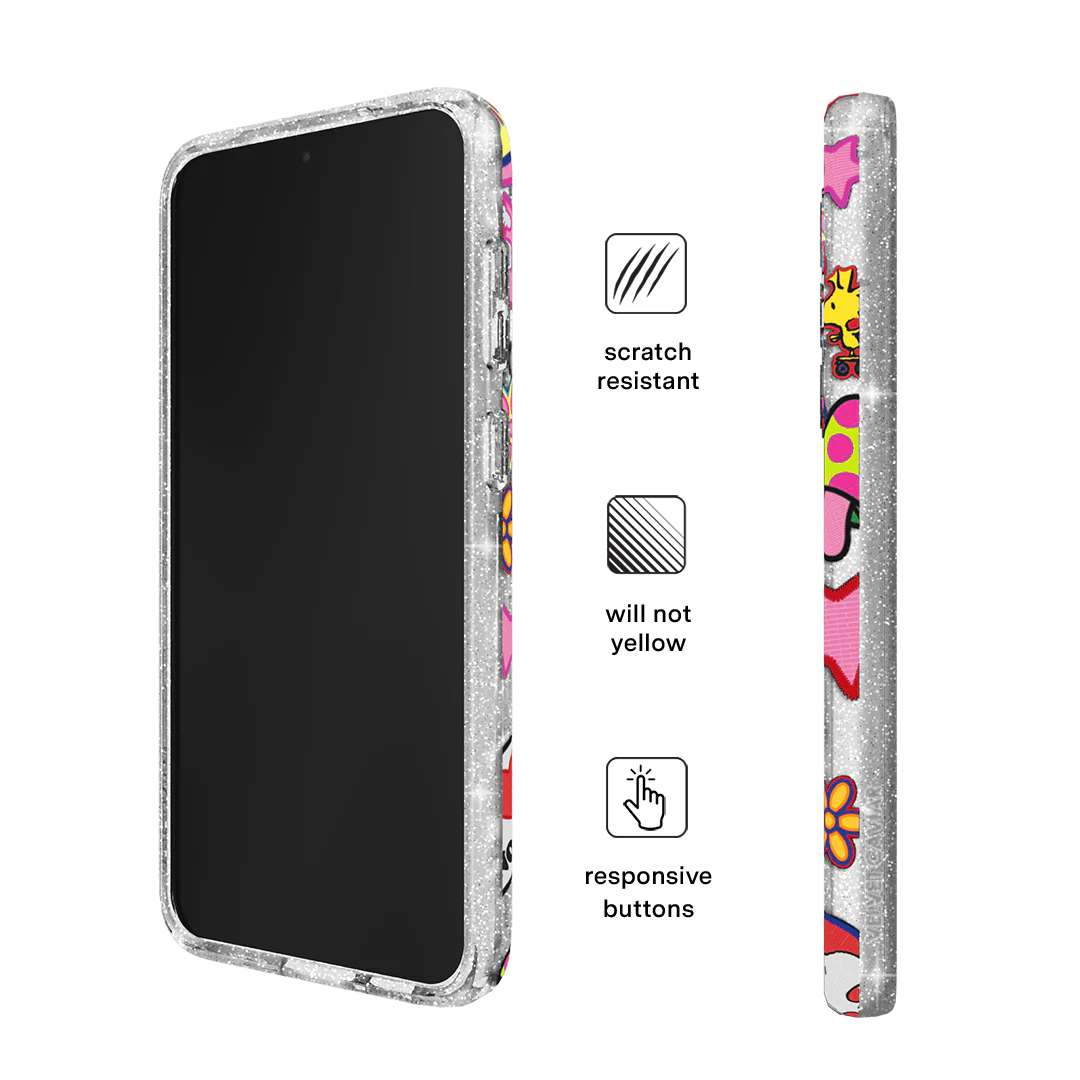 Snoopy Patchwork Glitter Samsung Case - Image 25