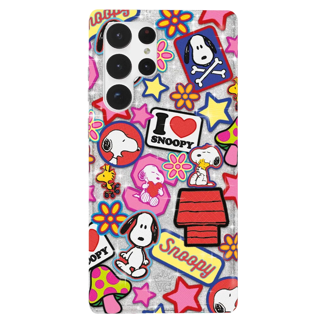 Snoopy Patchwork Glitter Samsung Case - Image 26