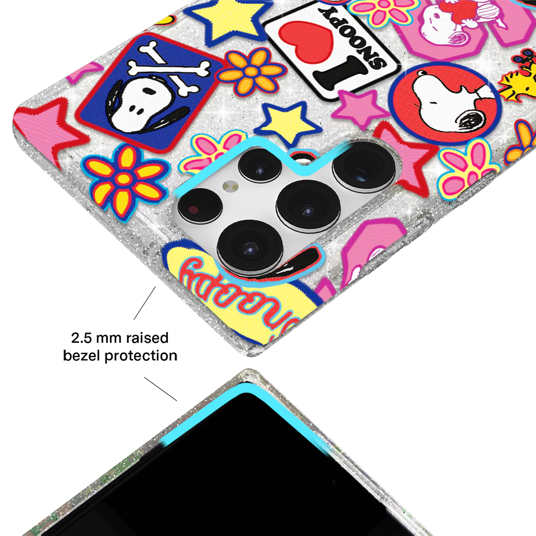 Snoopy Patchwork Glitter Samsung Case - Image 27
