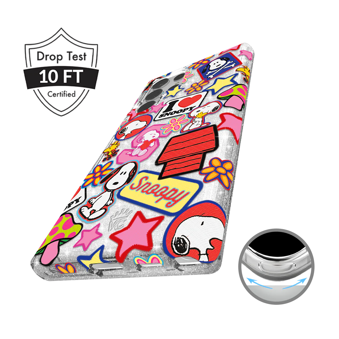 Snoopy Patchwork Glitter Samsung Case - Image 29