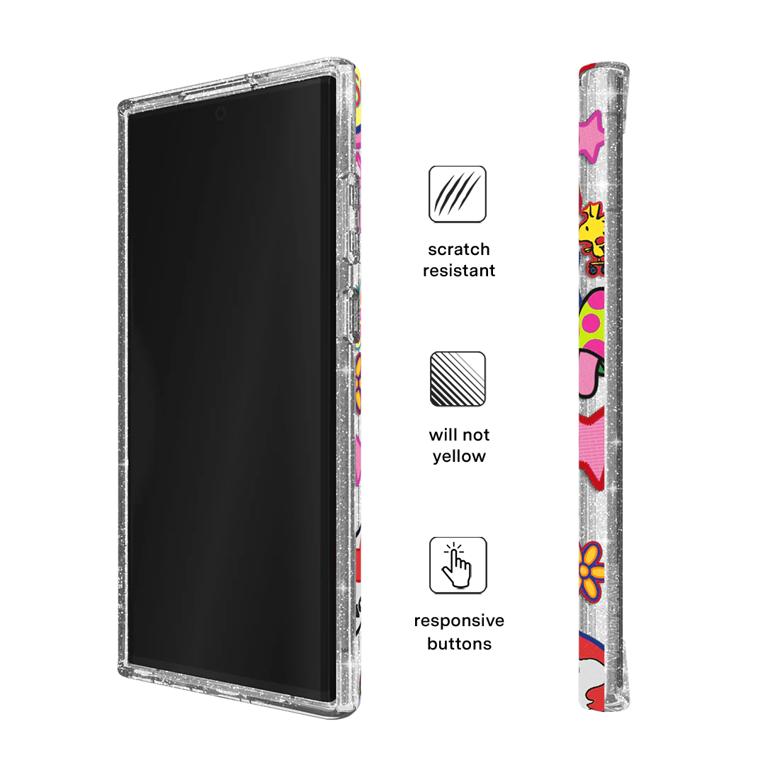 Snoopy Patchwork Glitter Samsung Case - Image 30