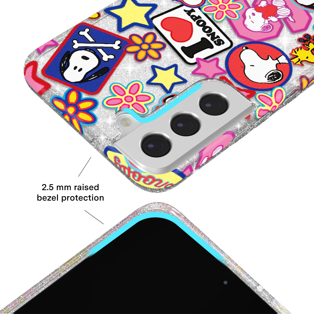 Snoopy Patchwork Glitter Samsung Case - Image 32