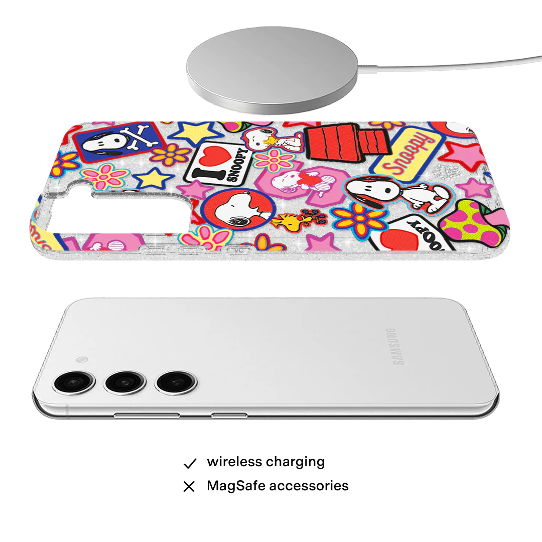 Snoopy Patchwork Glitter Samsung Case - Image 33