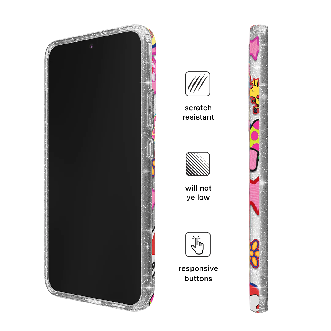 Snoopy Patchwork Glitter Samsung Case - Image 35