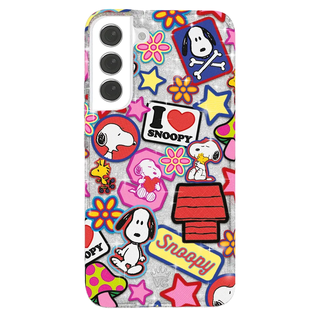 Snoopy Patchwork Glitter Samsung Case - Image 36