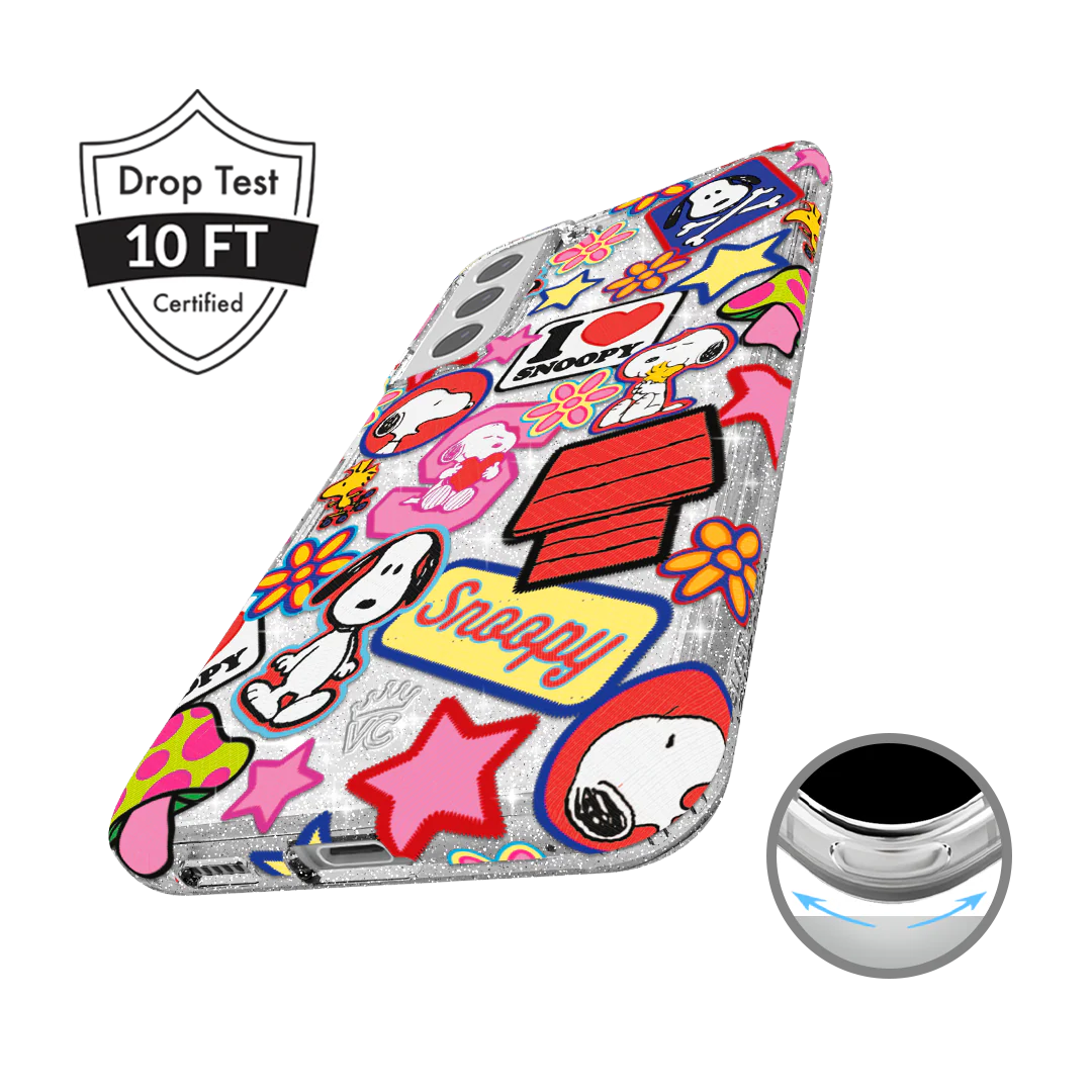 Snoopy Patchwork Glitter Samsung Case - Image 39