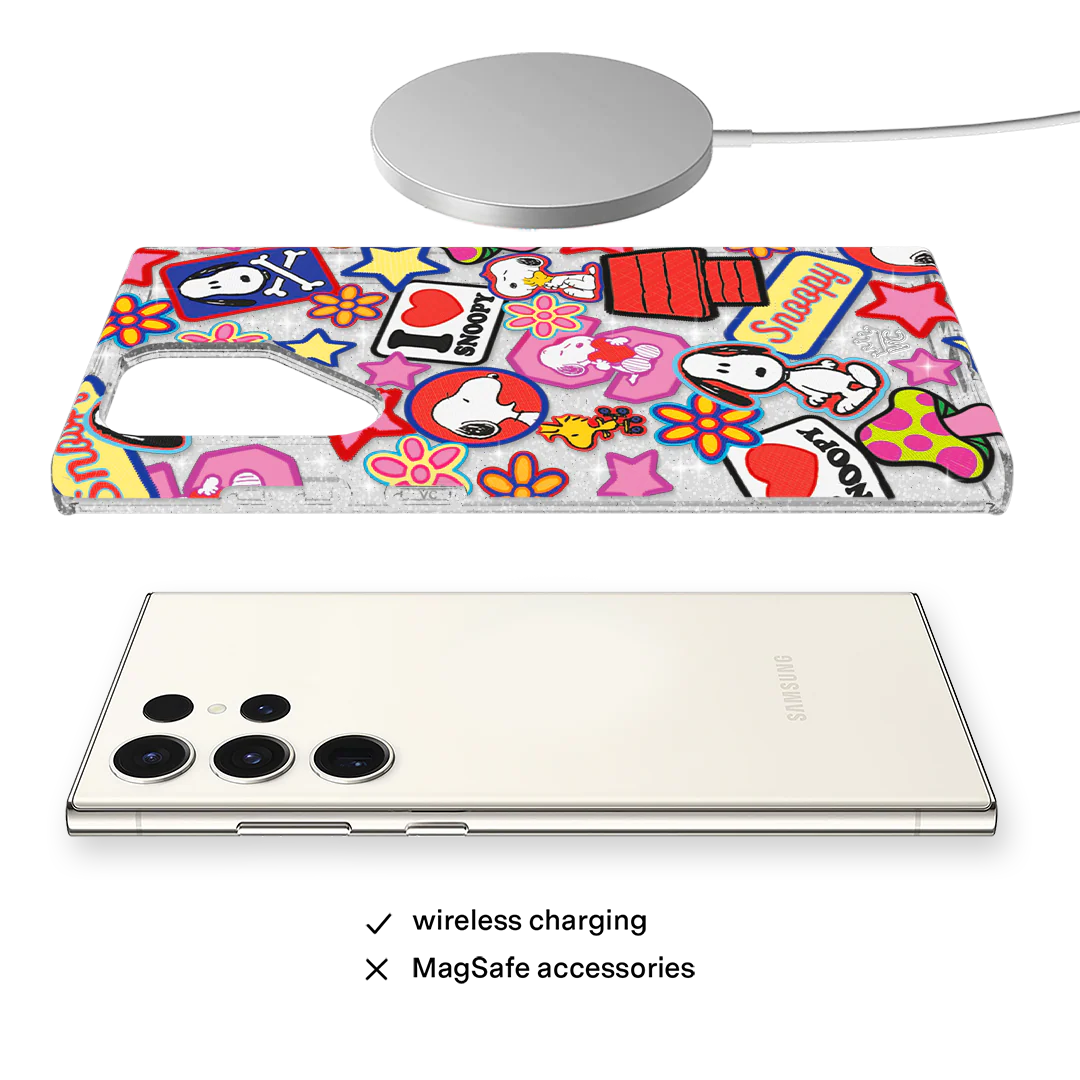 Snoopy Patchwork Glitter Samsung Case - Image 43