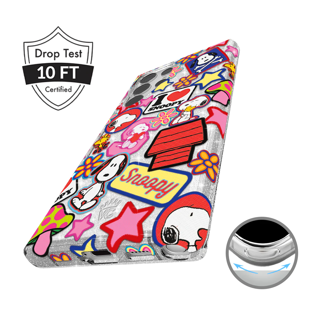 Snoopy Patchwork Glitter Samsung Case - Image 44