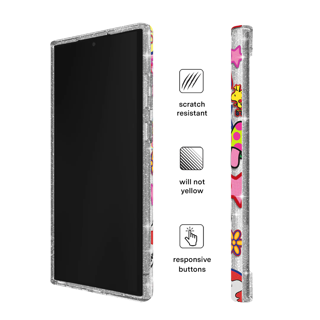 Snoopy Patchwork Glitter Samsung Case - Image 45