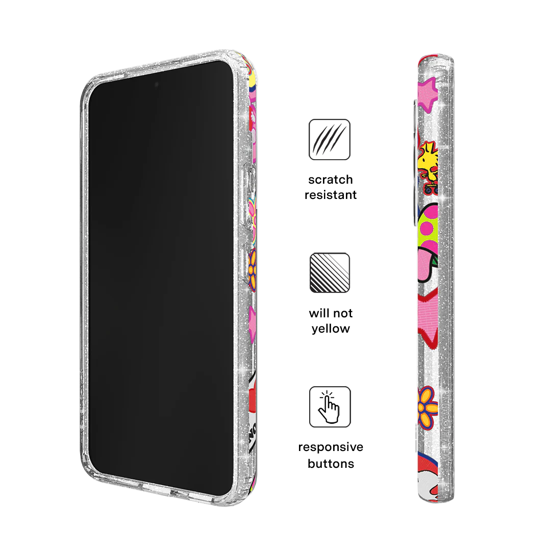 Snoopy Patchwork Glitter Samsung Case - Image 5