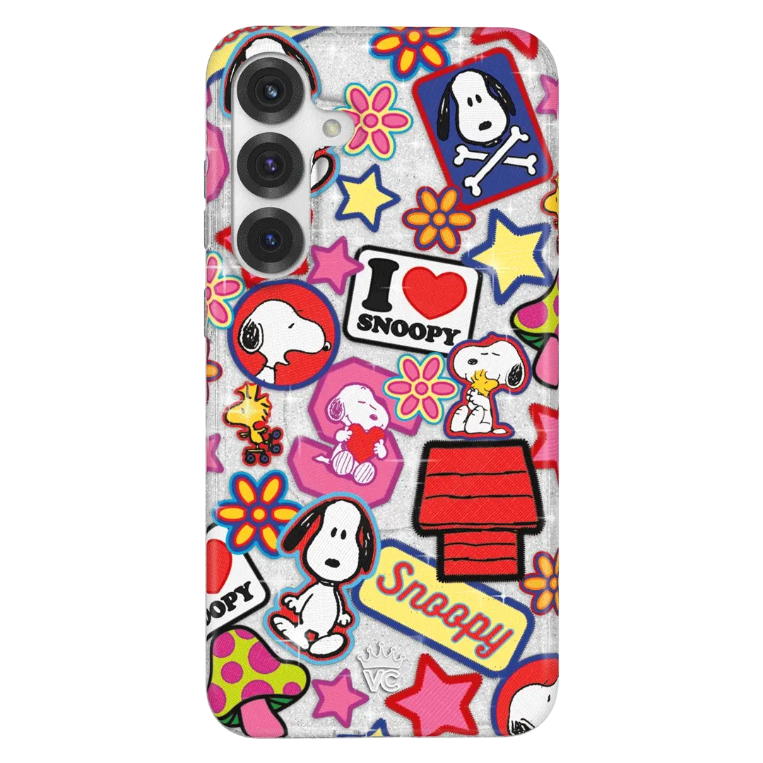 Snoopy Patchwork Glitter Samsung Case - Image 50