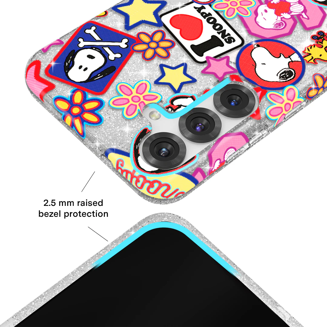 Snoopy Patchwork Glitter Samsung Case - Image 51