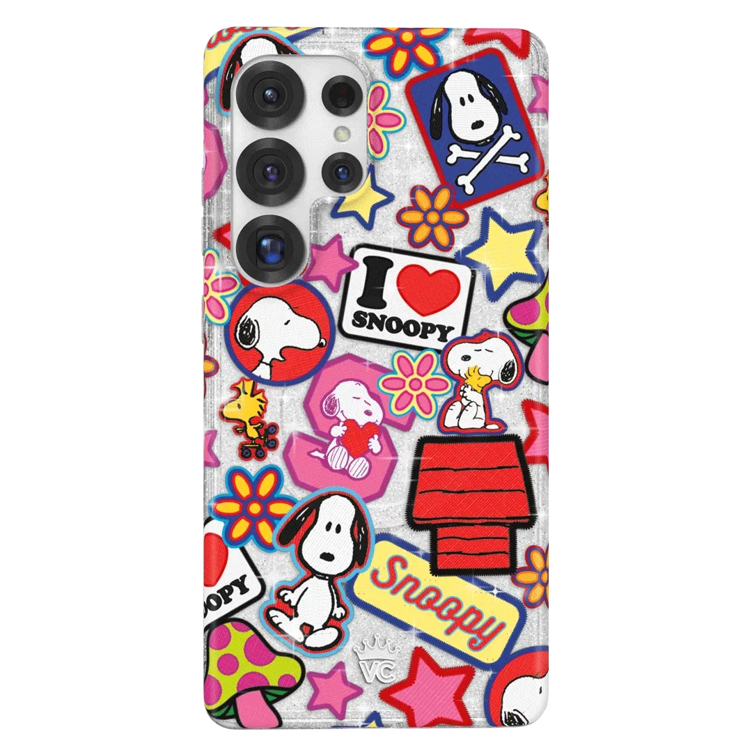 Snoopy Patchwork Glitter Samsung Case - Image 54