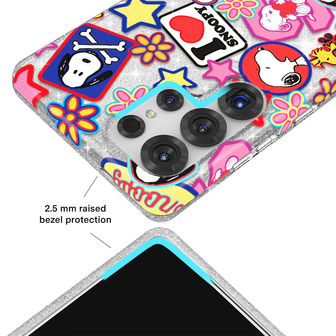 Snoopy Patchwork Glitter Samsung Case - Image 55