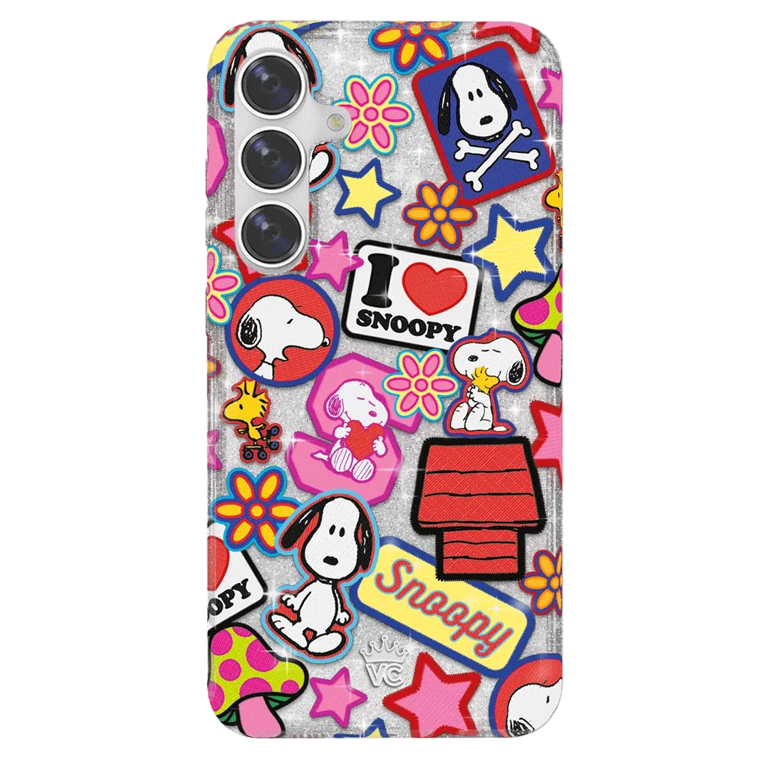 Snoopy Patchwork Glitter Samsung Case - Image 6
