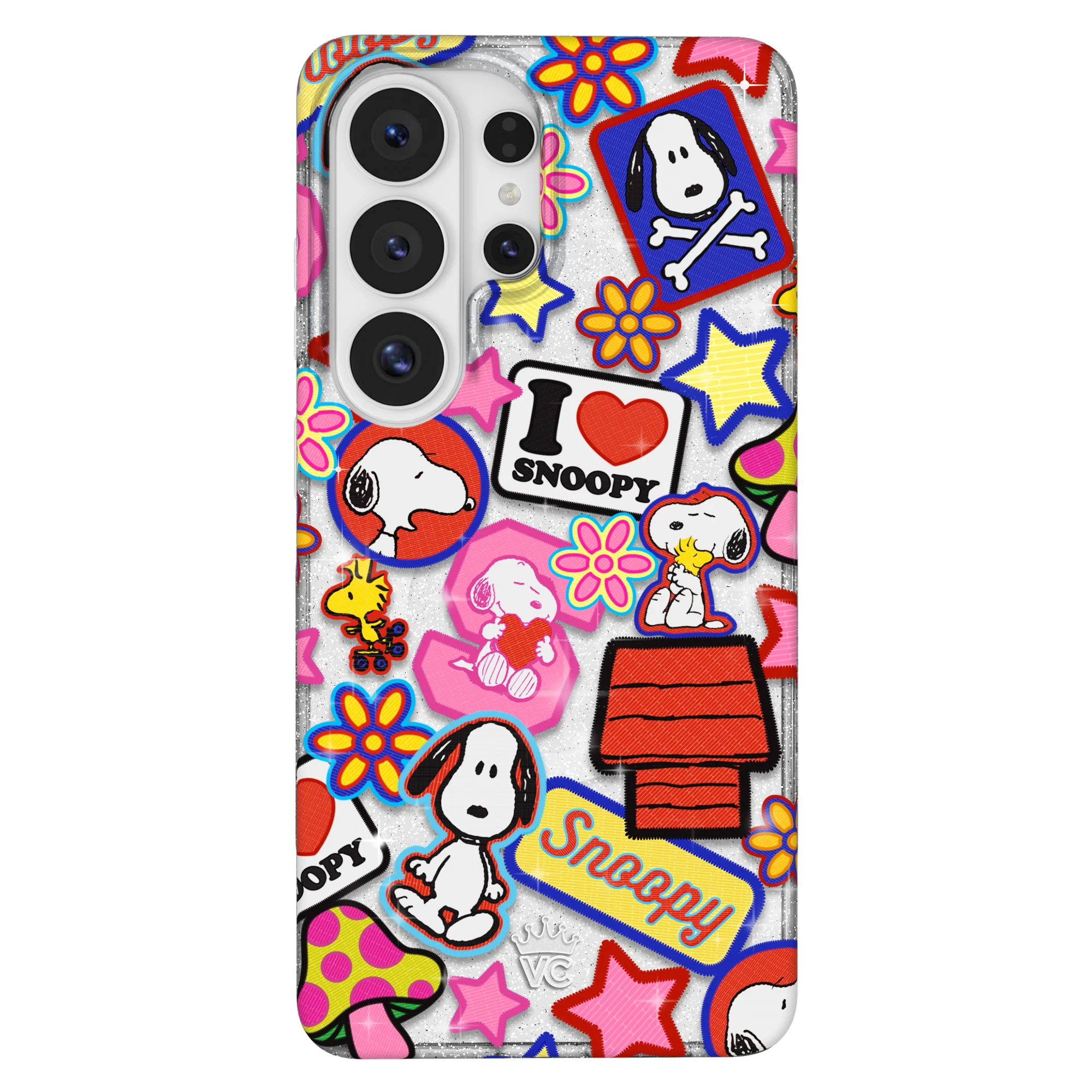 Snoopy Patchwork Glitter Samsung Case - Image 63