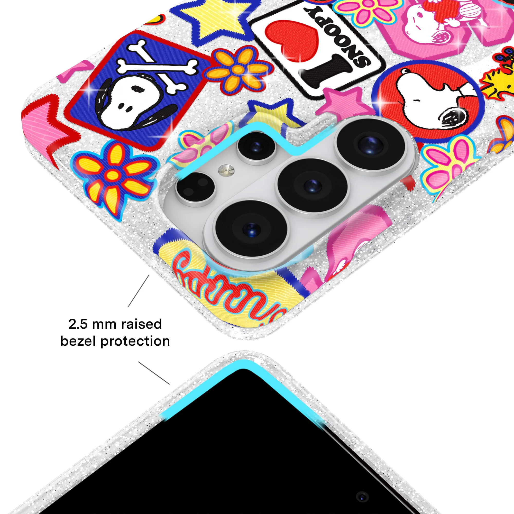 Snoopy Patchwork Glitter Samsung Case - Image 65