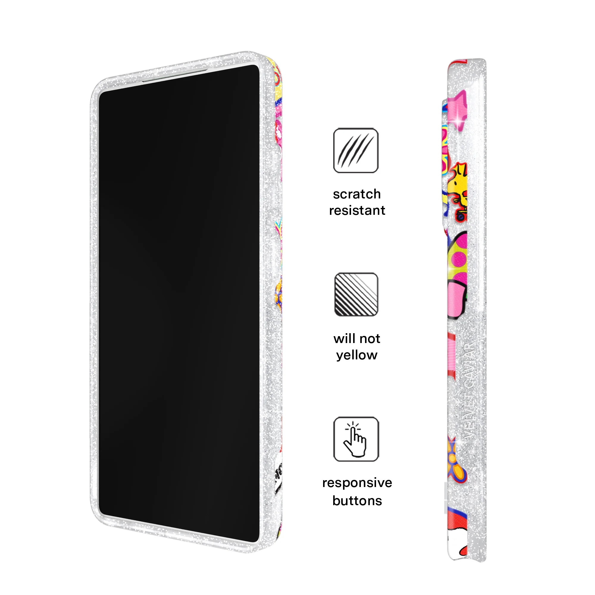 Snoopy Patchwork Glitter Samsung Case - Image 67