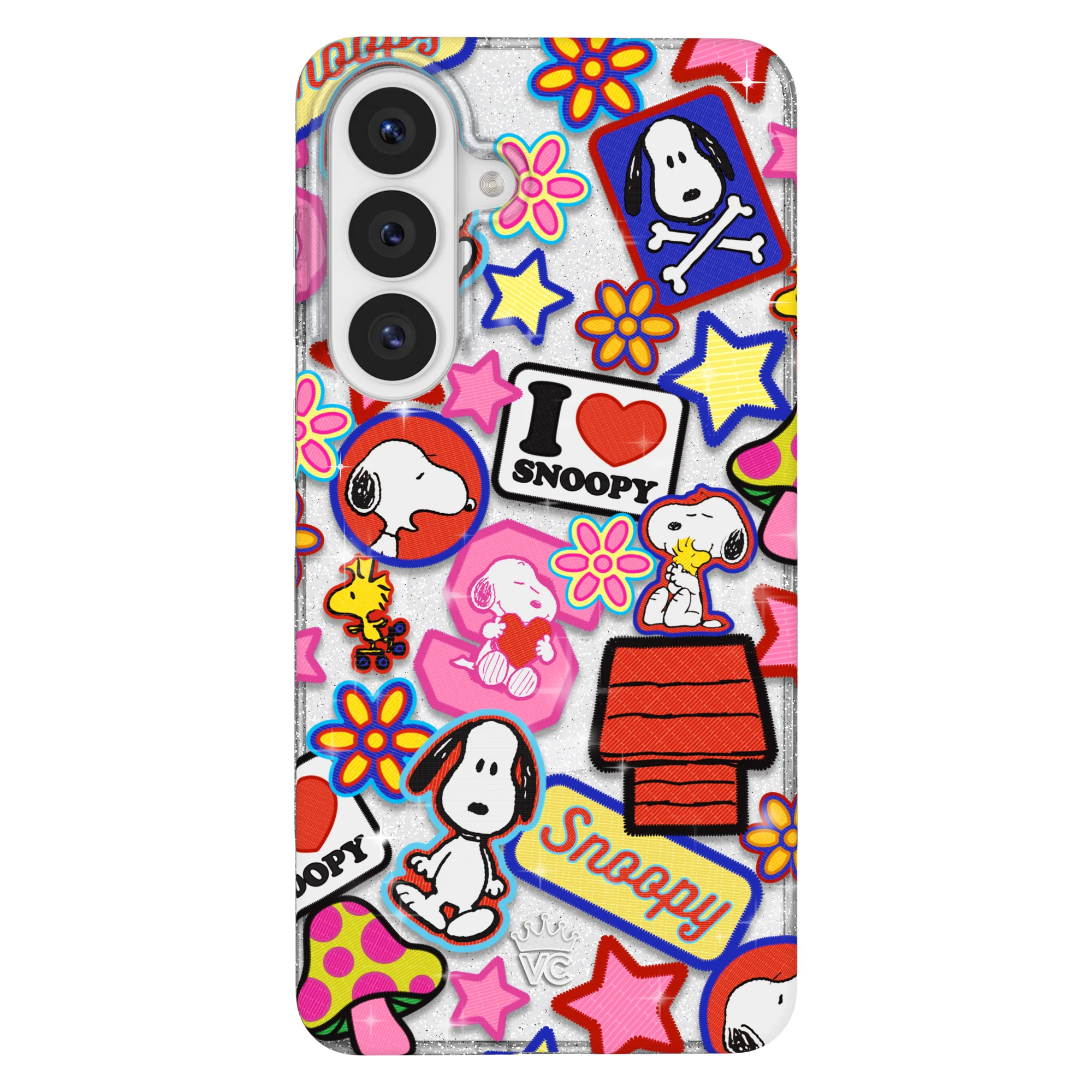 Snoopy Patchwork Glitter Samsung Case - Image 68