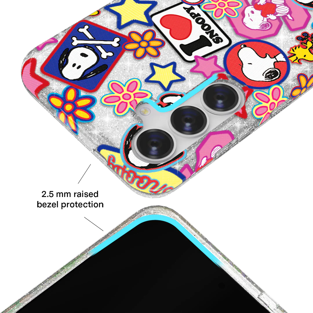 Snoopy Patchwork Glitter Samsung Case - Image 7
